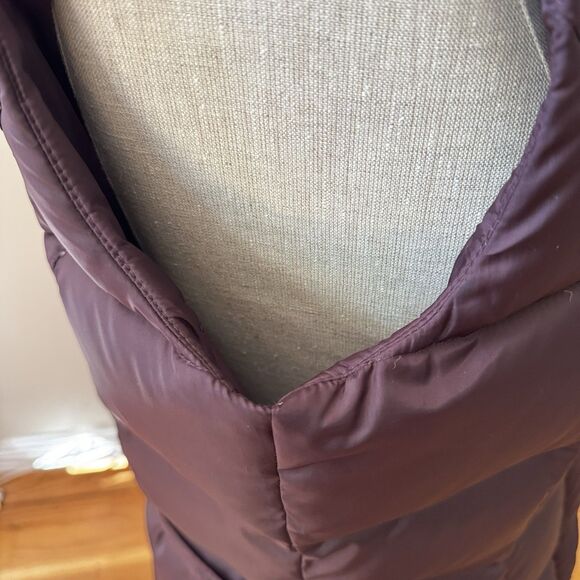 Eddie Bauer Women’s Premium Goose Down Puffer Vest Winter Cabin Cottage Brown M - Picture 13 of 16